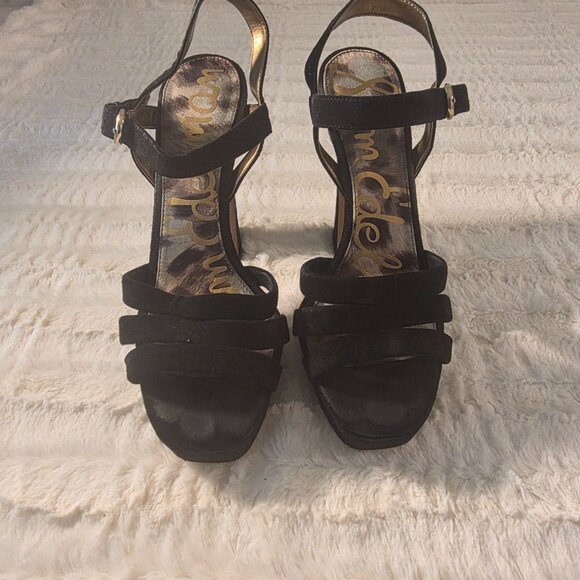 Sam Edelman Black Strappy Heeled Sandals – Size 10, Worn Once - Picture 1 of 5